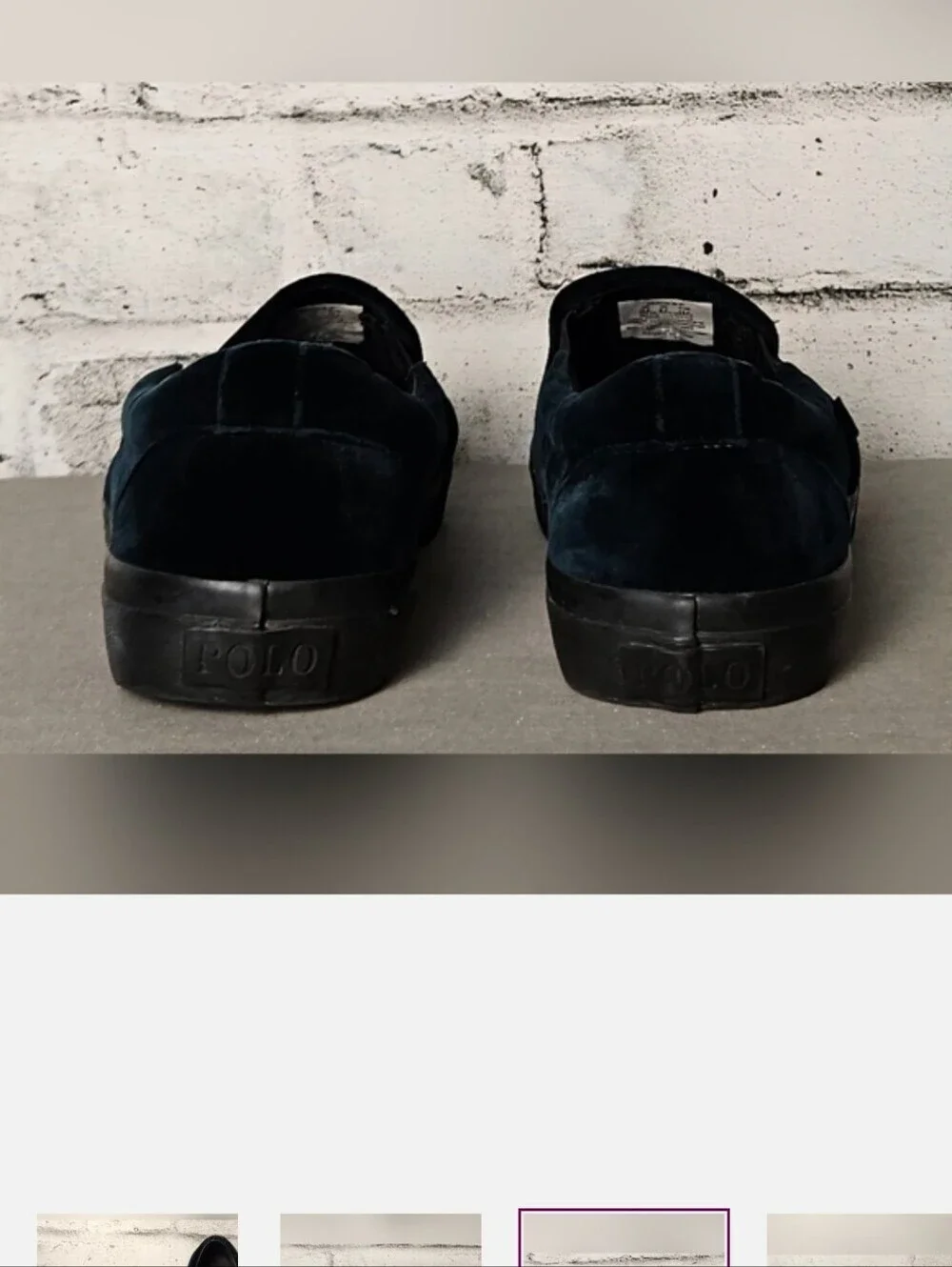 Polo Ralph Lauren Keaton Velvet Skull Slip On Sneakers Mens 10.5